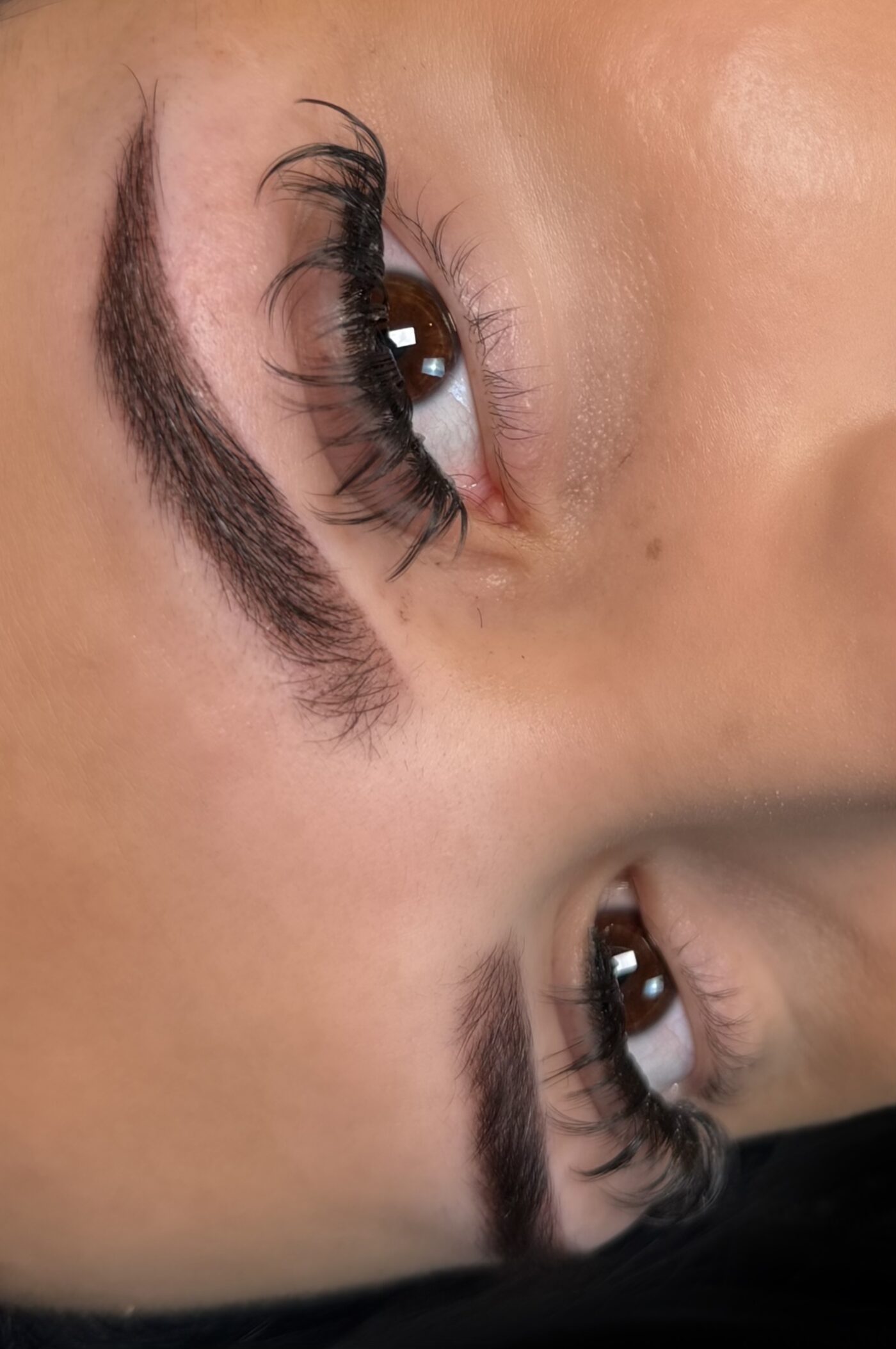 Powder Brows Ergebnis, sanft schattierte, natürlich wirkende Augenbrauen